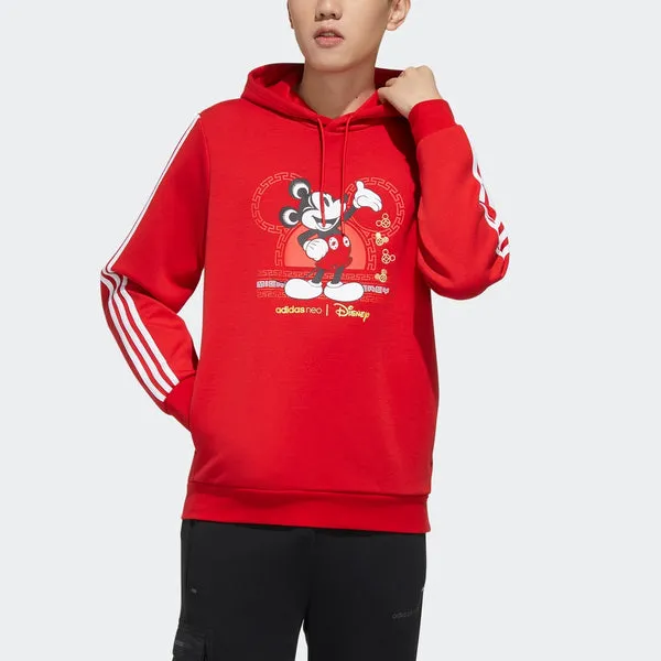 adidas neo x Disney Crossover limited Mickey Element Sports Red sweatshirt