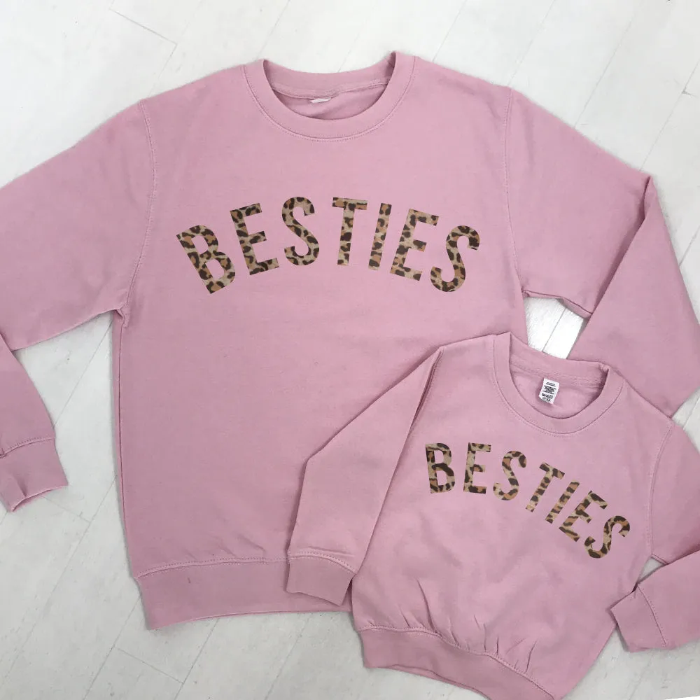 Besties Leopard Matching Sweatshirts (MRK X)