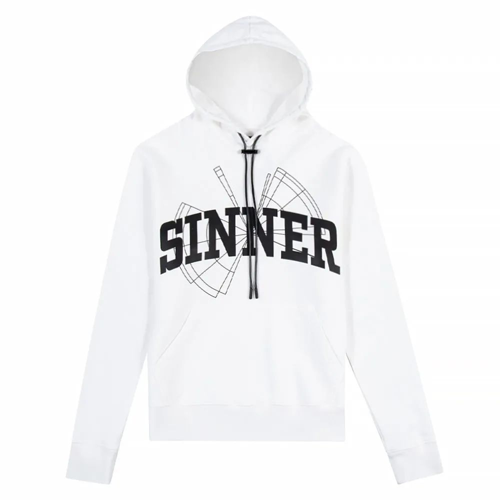 Black Sinner Hoodie | White