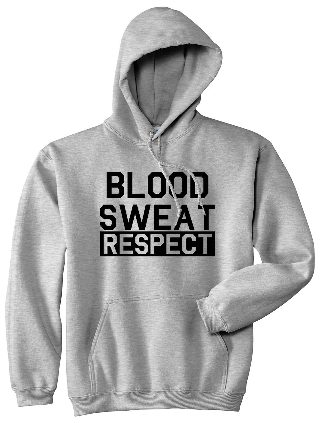 Blood Sweat Respect Gym Workout Mens Pullover Hoodie