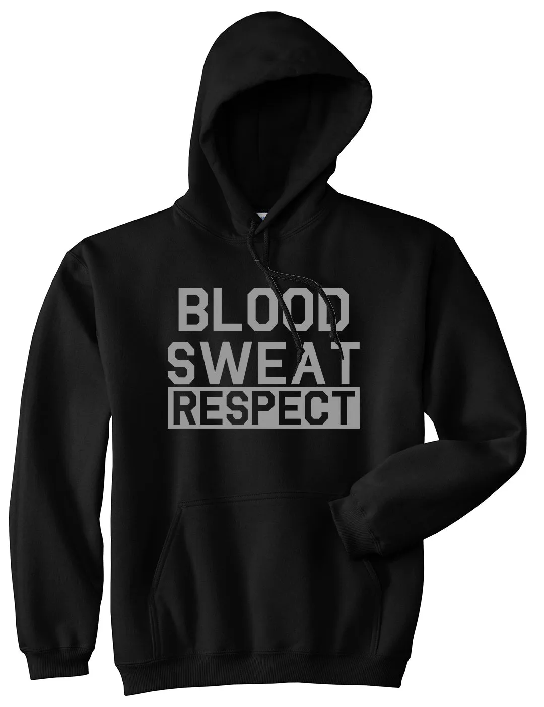 Blood Sweat Respect Gym Workout Mens Pullover Hoodie