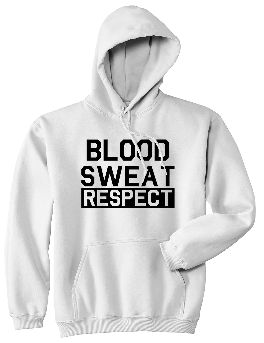 Blood Sweat Respect Gym Workout Mens Pullover Hoodie