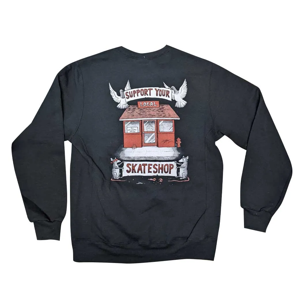 Boarders x SSD x Todd Francis Crewneck - Black