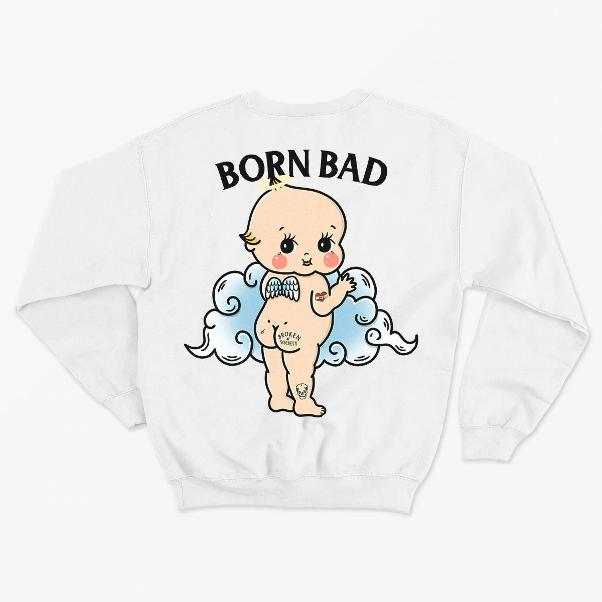 Born Bad Angel Kids Sweatshirt (Unisex)