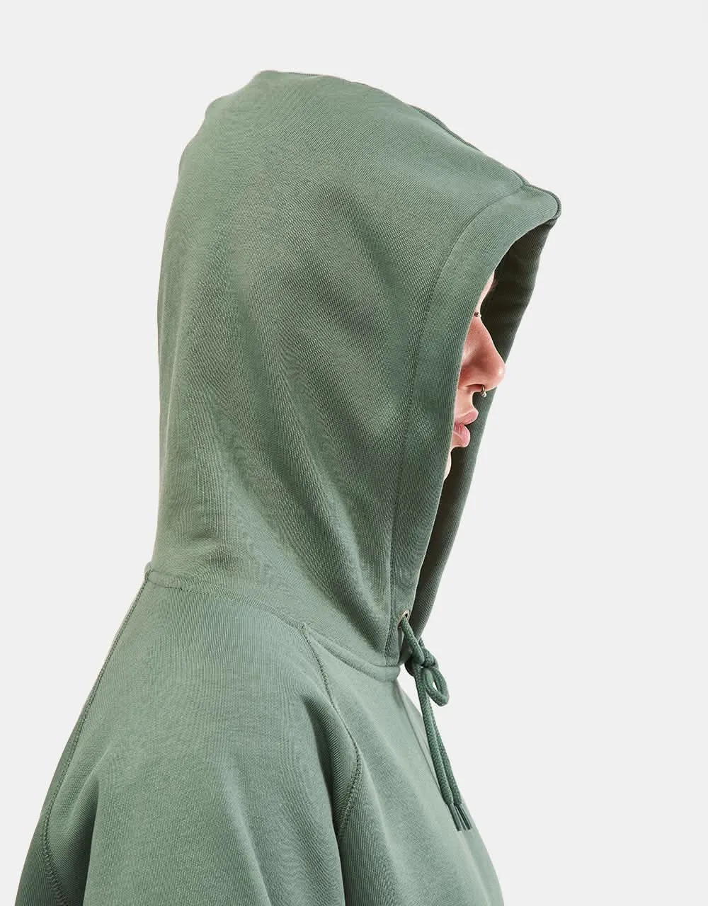 Carhartt WIP Hooded Chase Sweatshirt - Duck Green/Gold