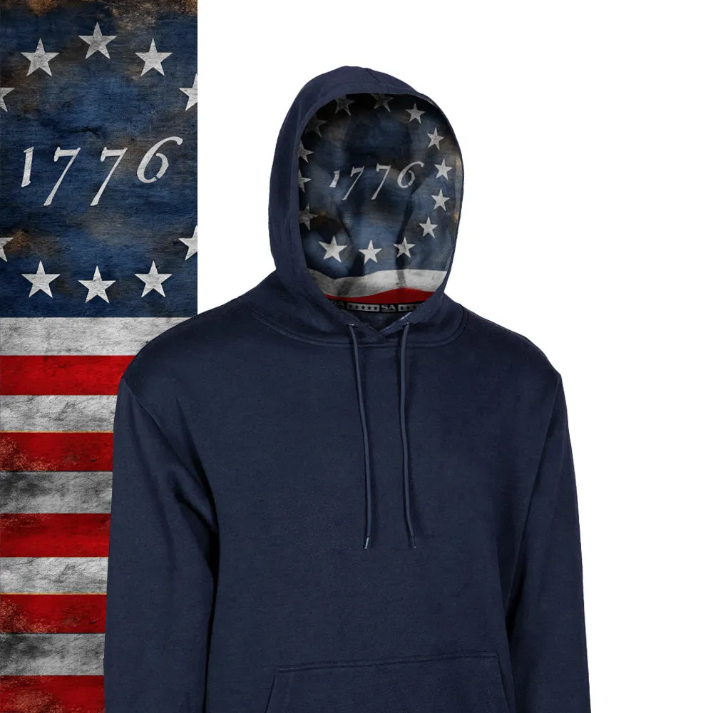 Classic Lined Hoodie | 1776 Flag | Navy PreOrder