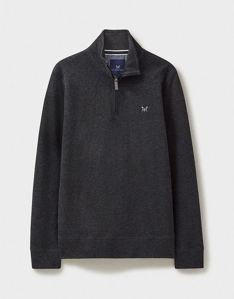 Crew Clothing French Rib Half Zip Sweatshirt