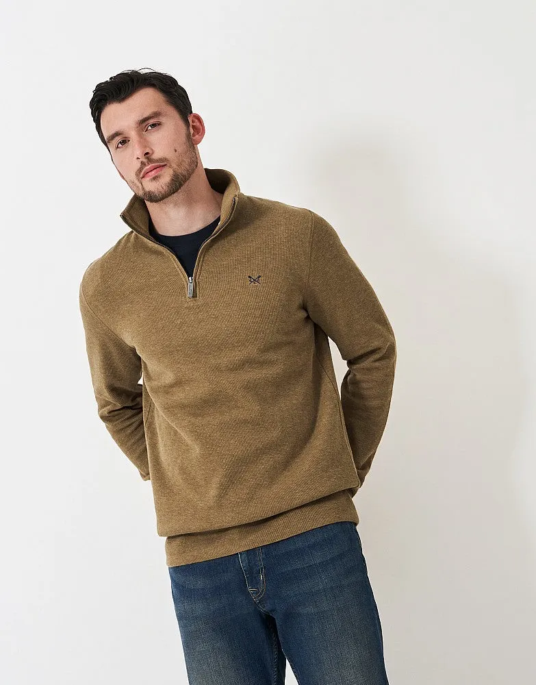 Crew Clothing French Rib Half Zip Sweatshirt