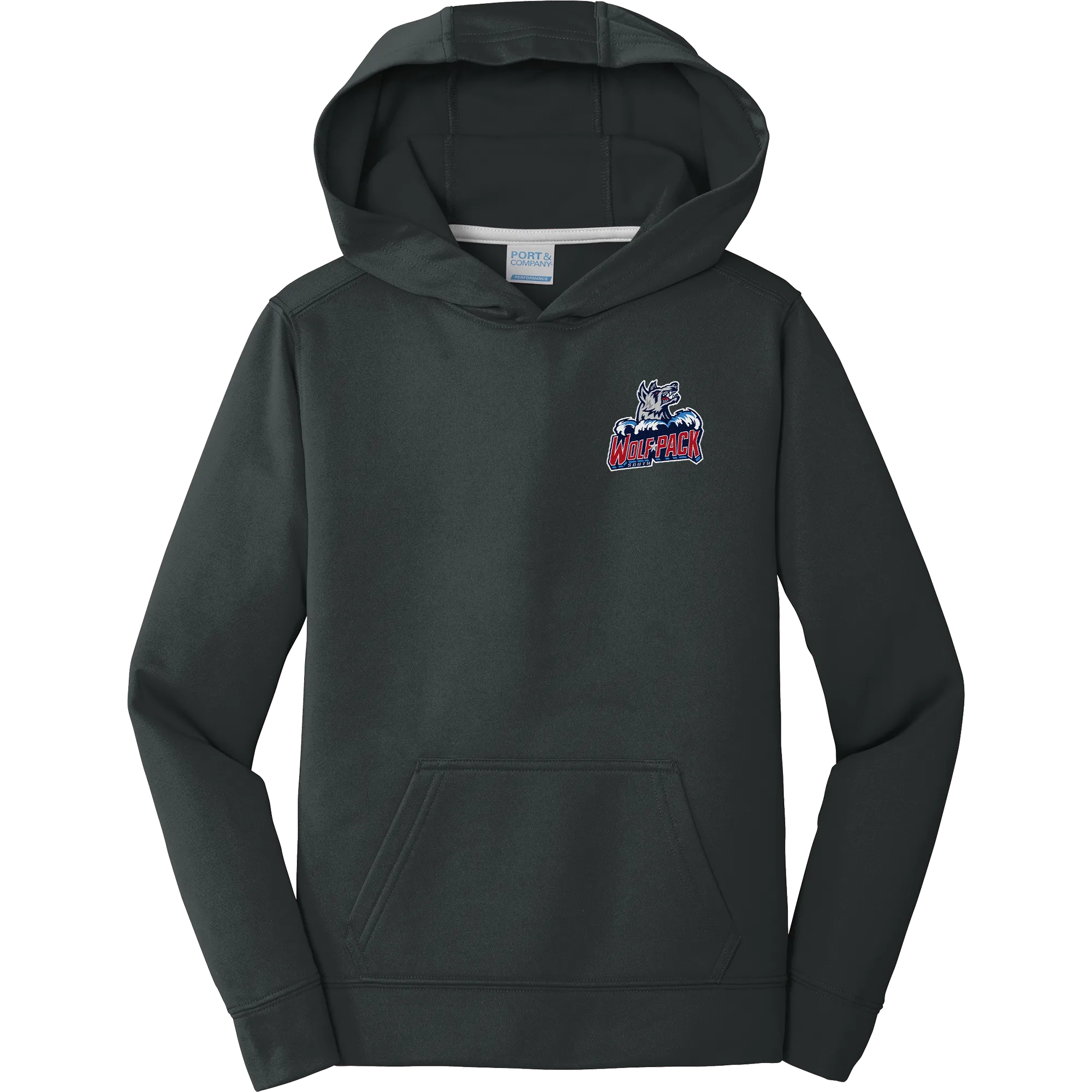 CT Wolfpack South Youth Performance Fleece Pullover Hooded Sweatshirt