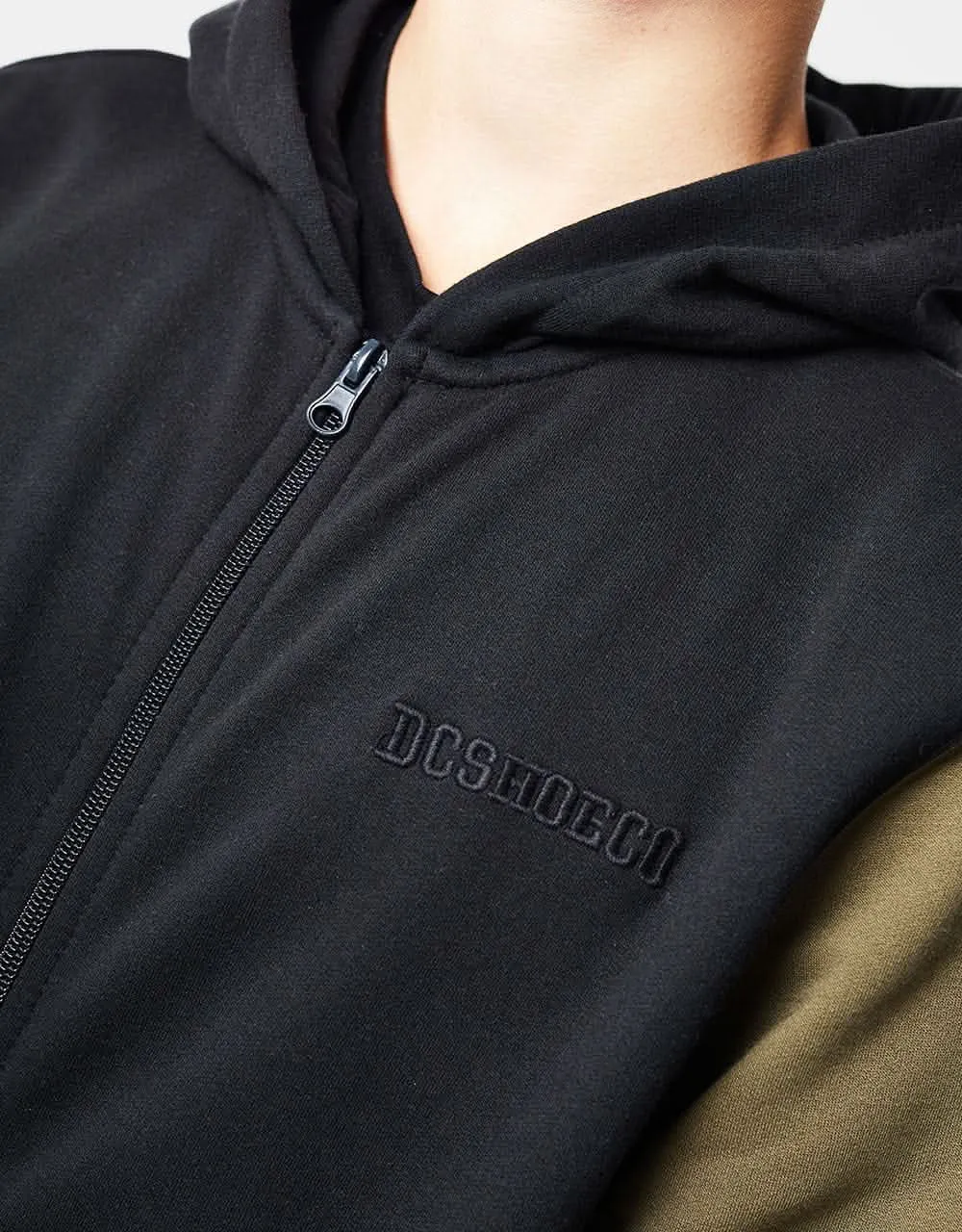 DC Riot 2 Kids Zip Hoodie - Black Color Block