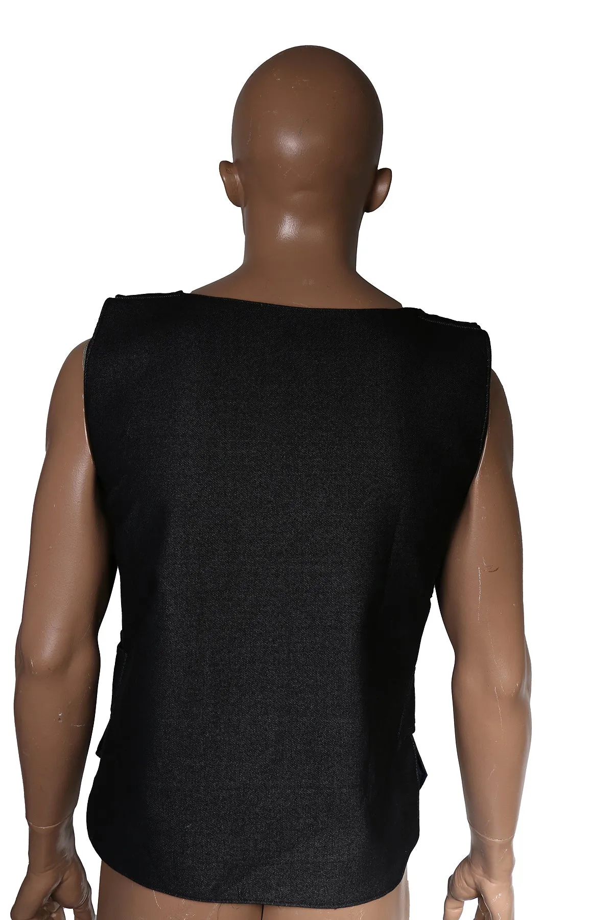 Denim bullet-proof  Kevlar panel vest