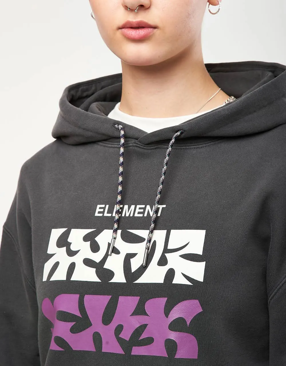 Element Texture Pullover Hoodie - Off Black