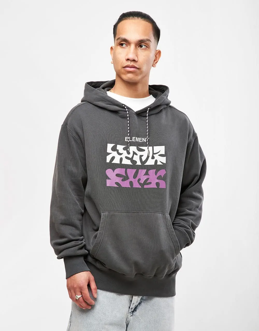 Element Texture Pullover Hoodie - Off Black