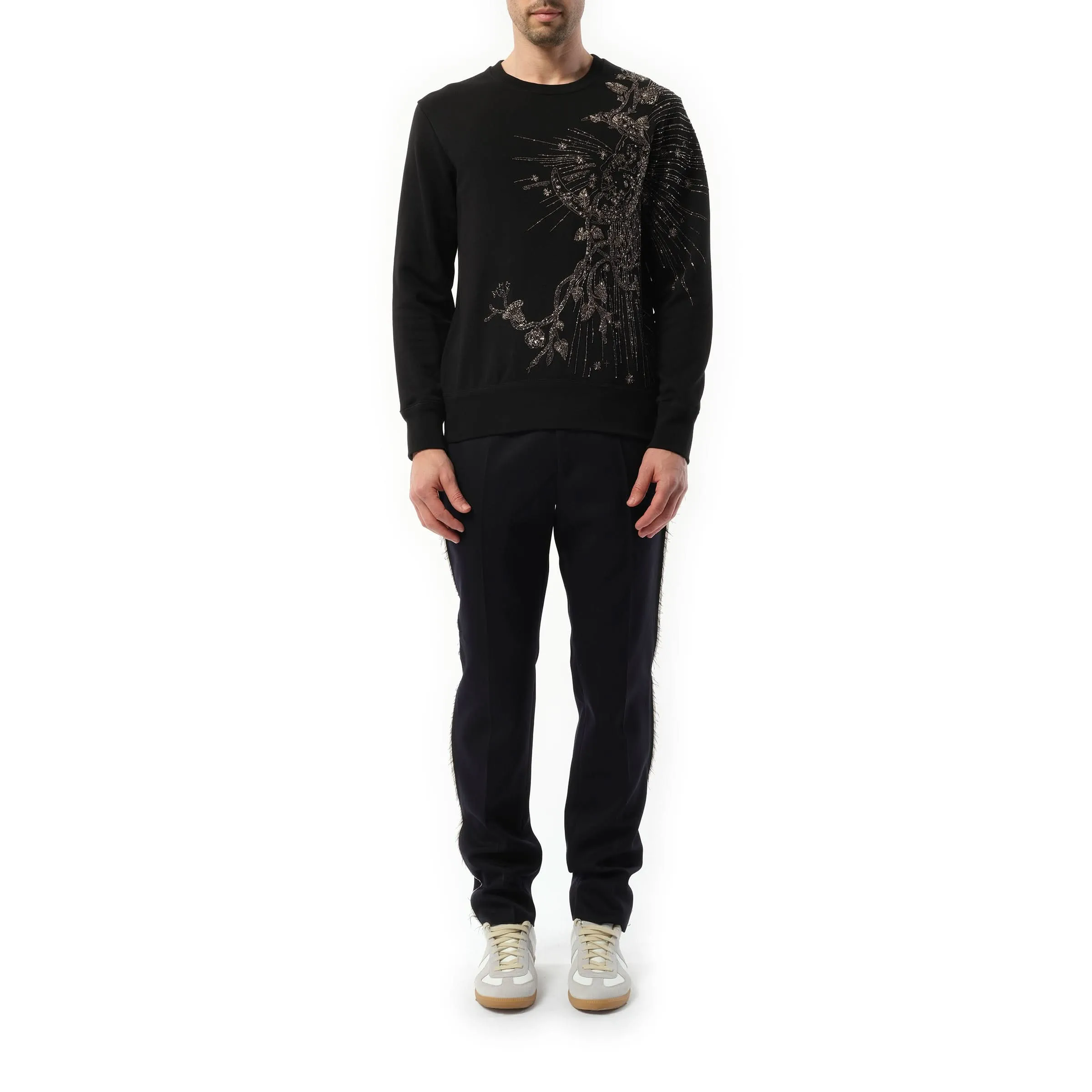 Emb Sweatshirt in Black