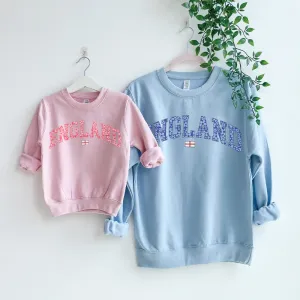 Floral England Mum & Kid Matching Sweatshirts