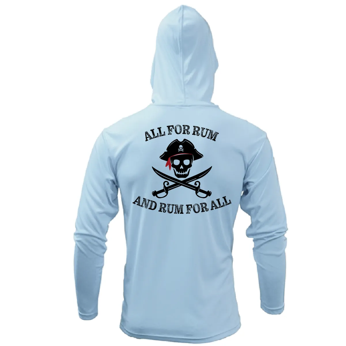 Florida Freshwater Born "All For Rum and Rum For All" Men's Long Sleeve UPF 50  Dry-Fit Hoodie