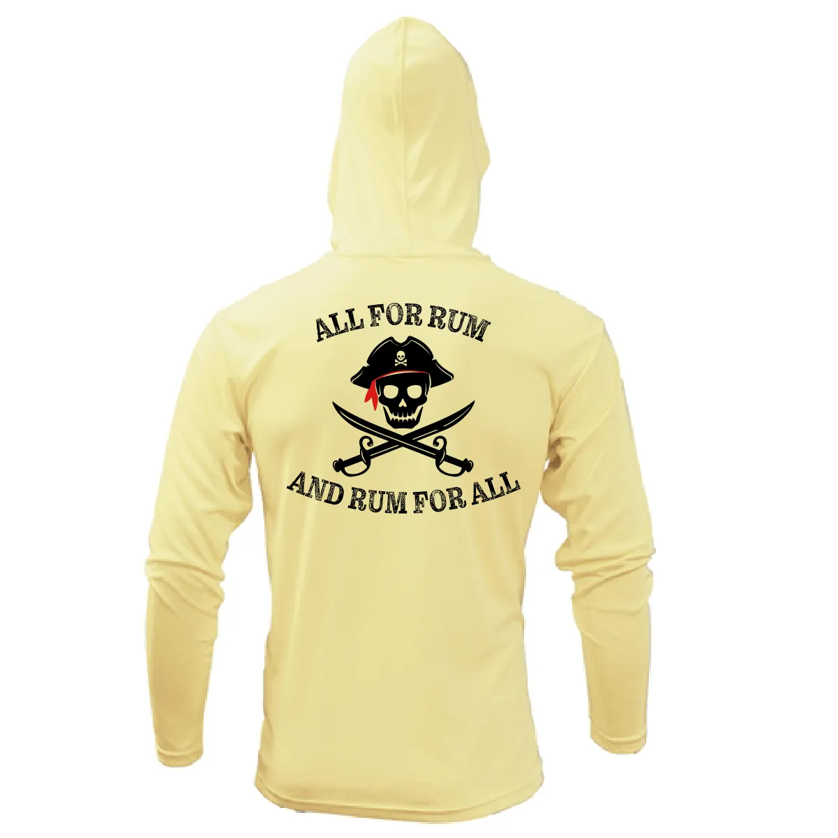 Florida Freshwater Born "All For Rum and Rum For All" Men's Long Sleeve UPF 50  Dry-Fit Hoodie