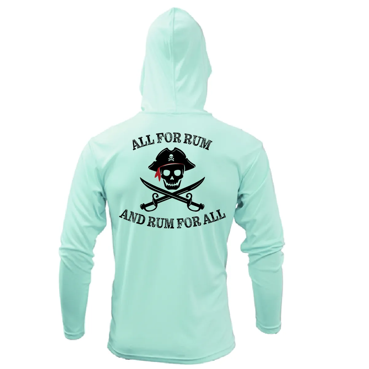 Florida Freshwater Born "All For Rum and Rum For All" Men's Long Sleeve UPF 50  Dry-Fit Hoodie