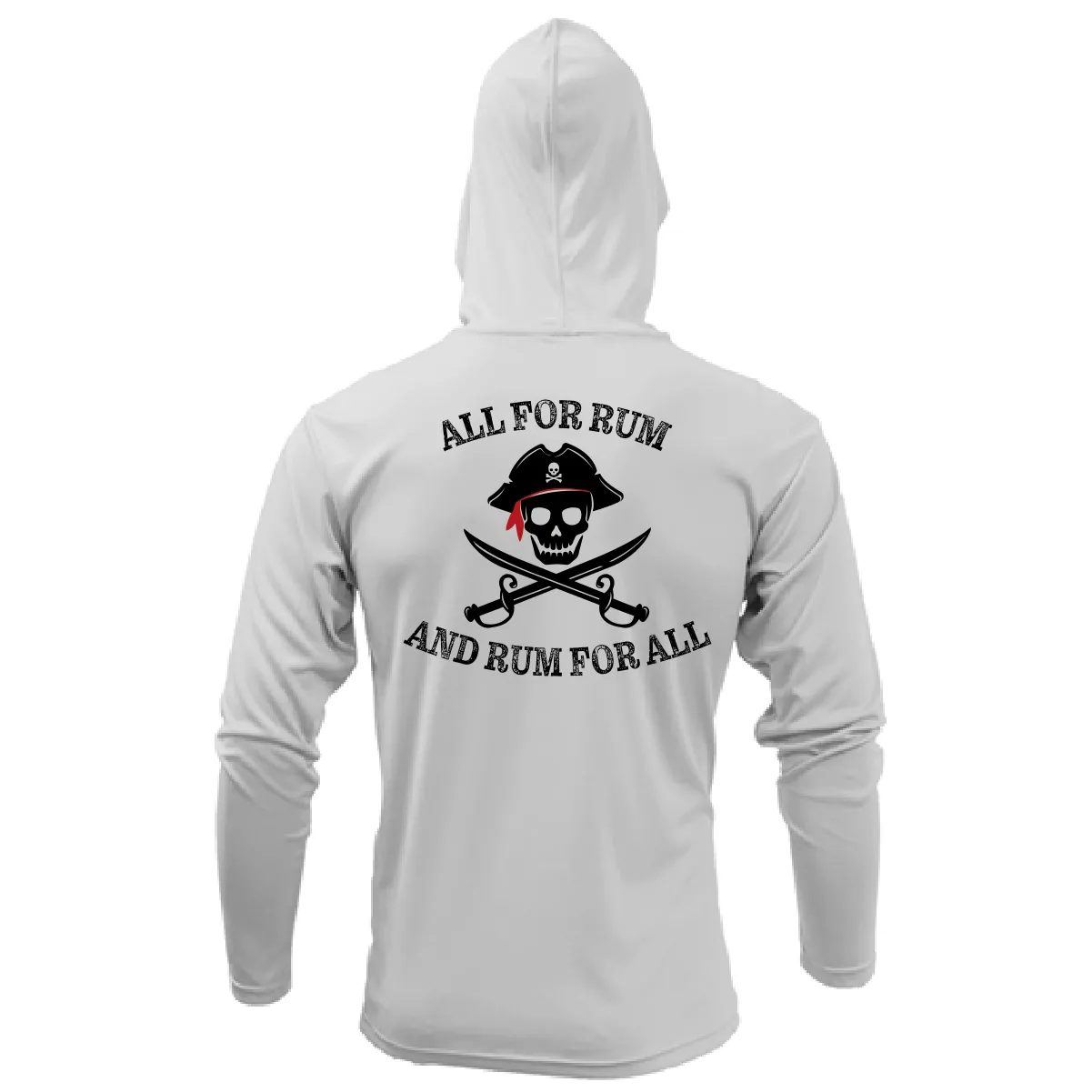 Florida Freshwater Born "All For Rum and Rum For All" Men's Long Sleeve UPF 50  Dry-Fit Hoodie