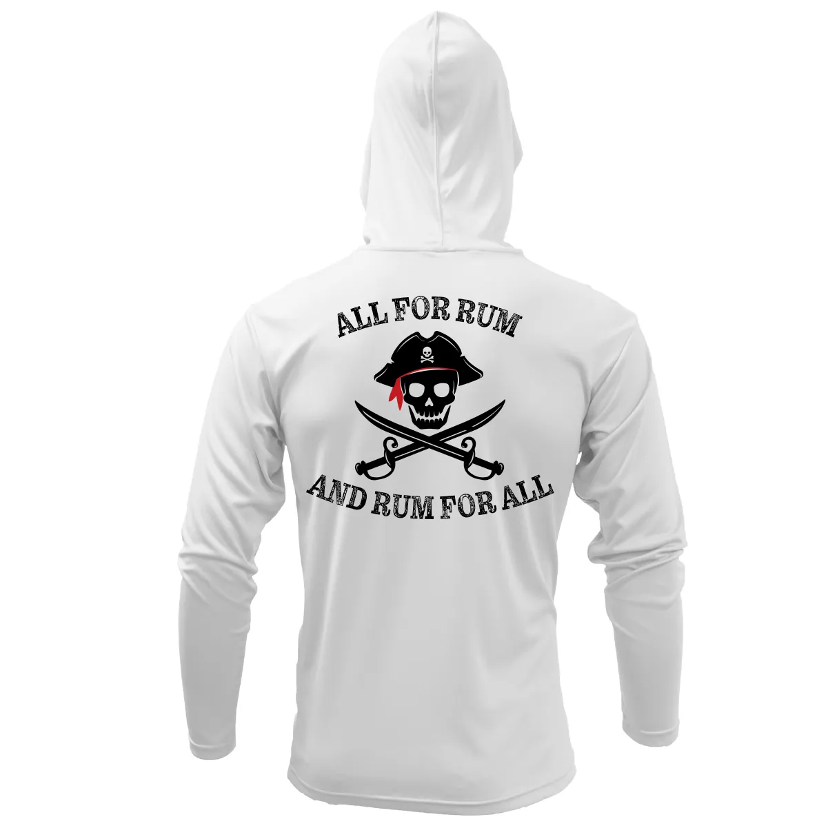 Florida Freshwater Born "All For Rum and Rum For All" Men's Long Sleeve UPF 50  Dry-Fit Hoodie