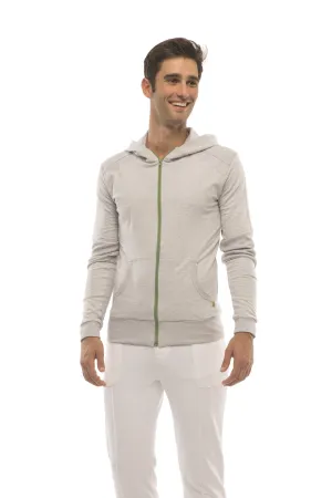 Form-fit Crossover Yoga Track Performance Hoodie (Heather Gray)