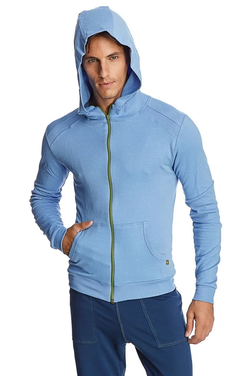 Form-fit Crossover Yoga Track Performance Hoodie (Ice Blue)