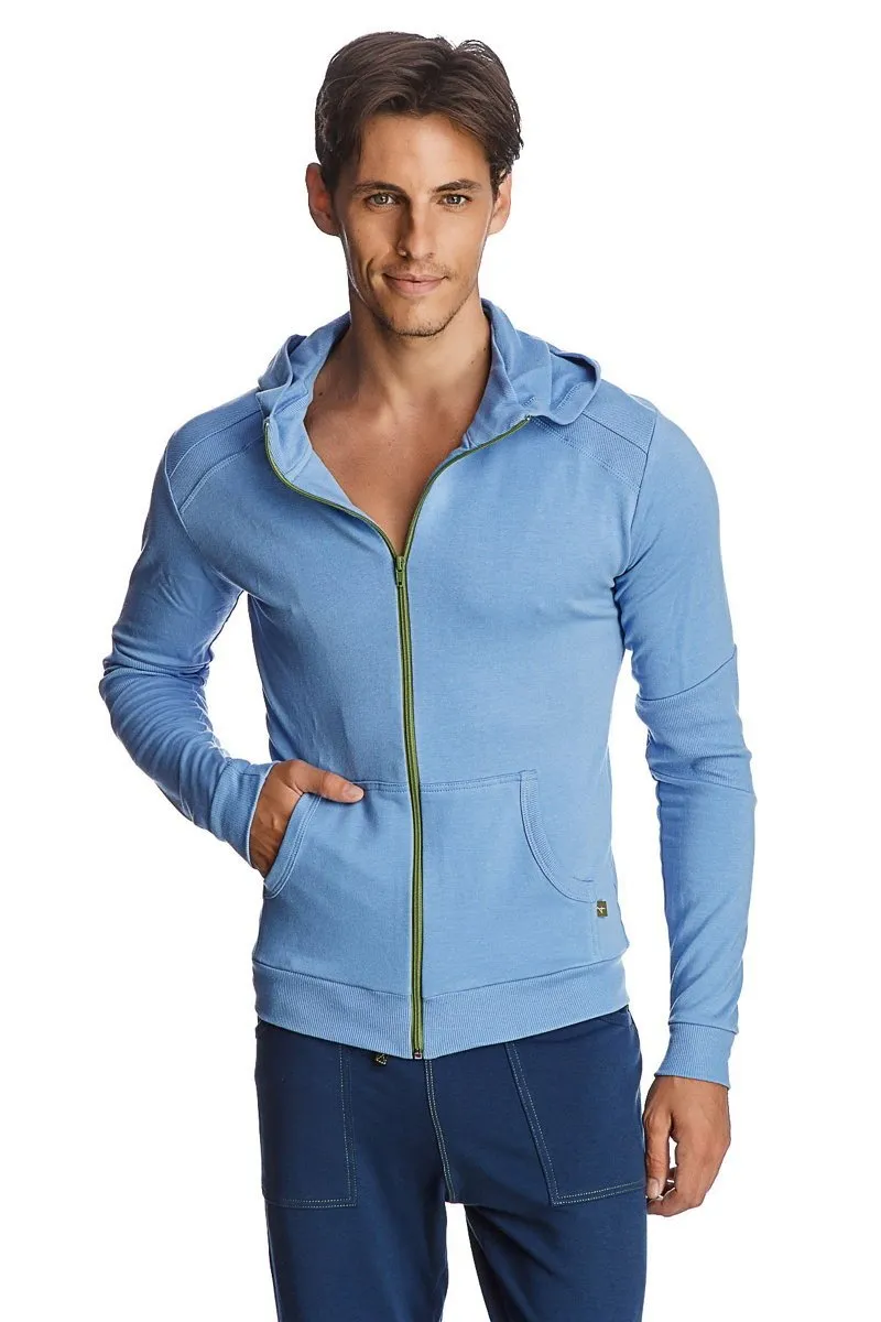 Form-fit Crossover Yoga Track Performance Hoodie (Ice Blue)