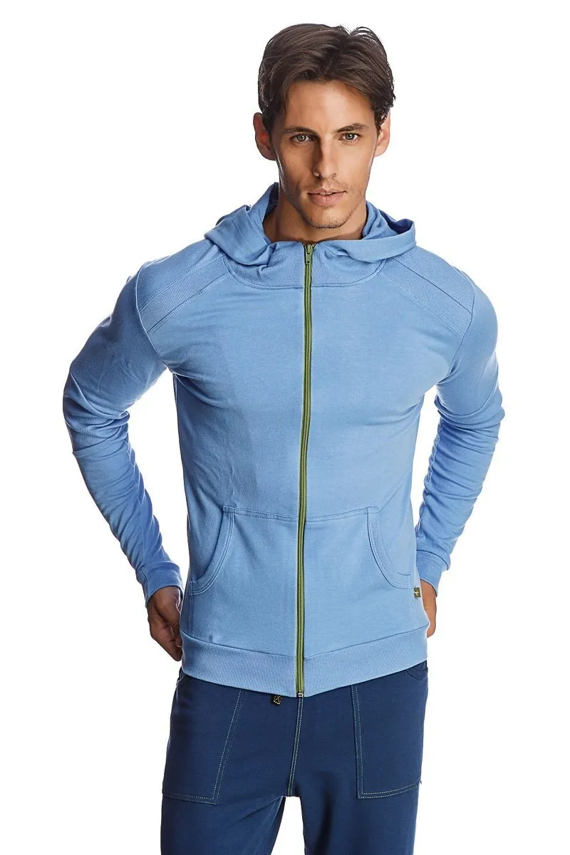 Form-fit Crossover Yoga Track Performance Hoodie (Ice Blue)