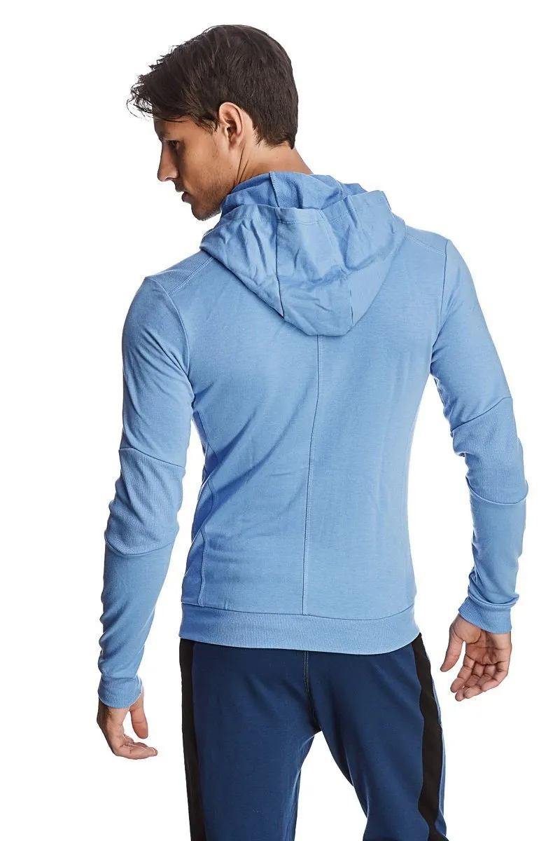 Form-fit Crossover Yoga Track Performance Hoodie (Ice Blue)