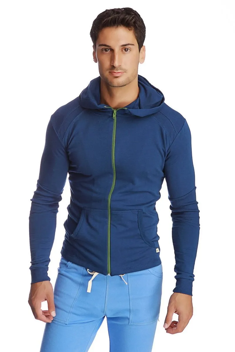 Form-fit Crossover Yoga Track Performance Hoodie (Royal)