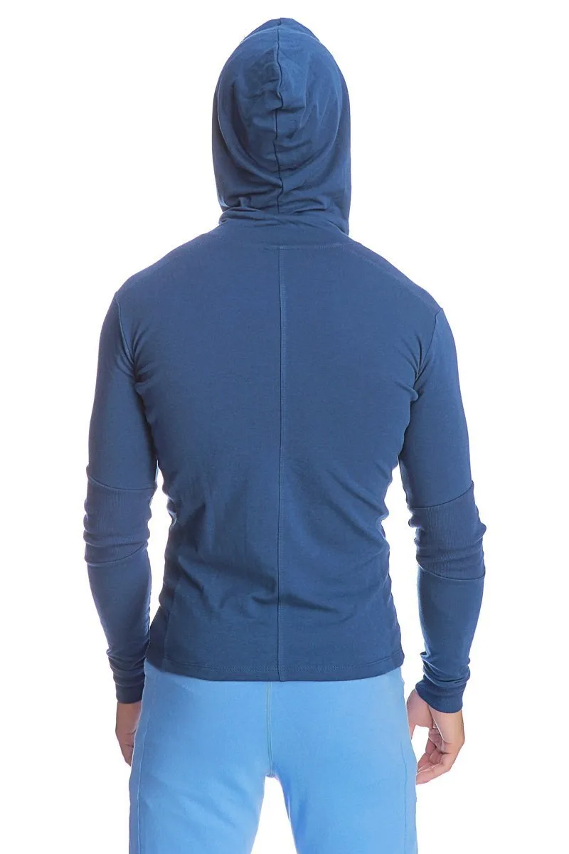 Form-fit Crossover Yoga Track Performance Hoodie (Royal)