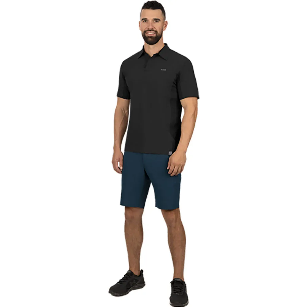 FXR Breeze Performance UPF Polo Shirt Black