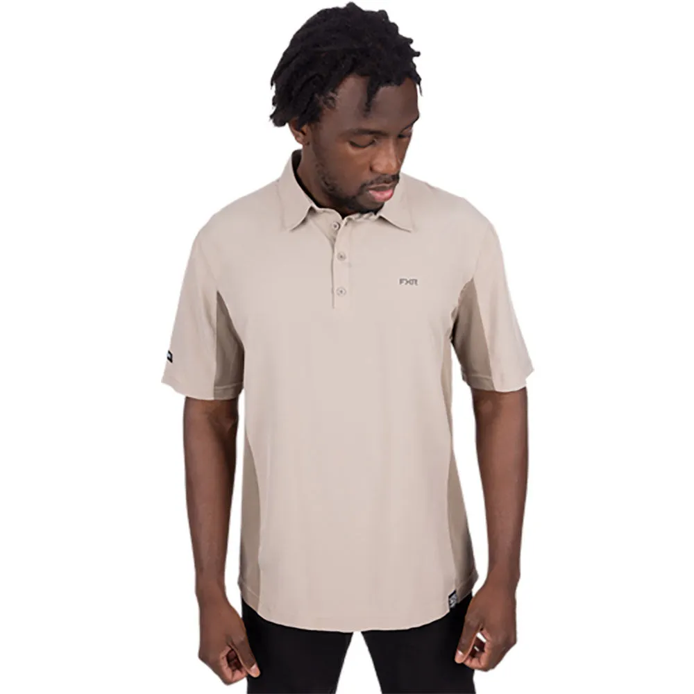 FXR Breeze Performance UPF Polo Shirt Stone Grey