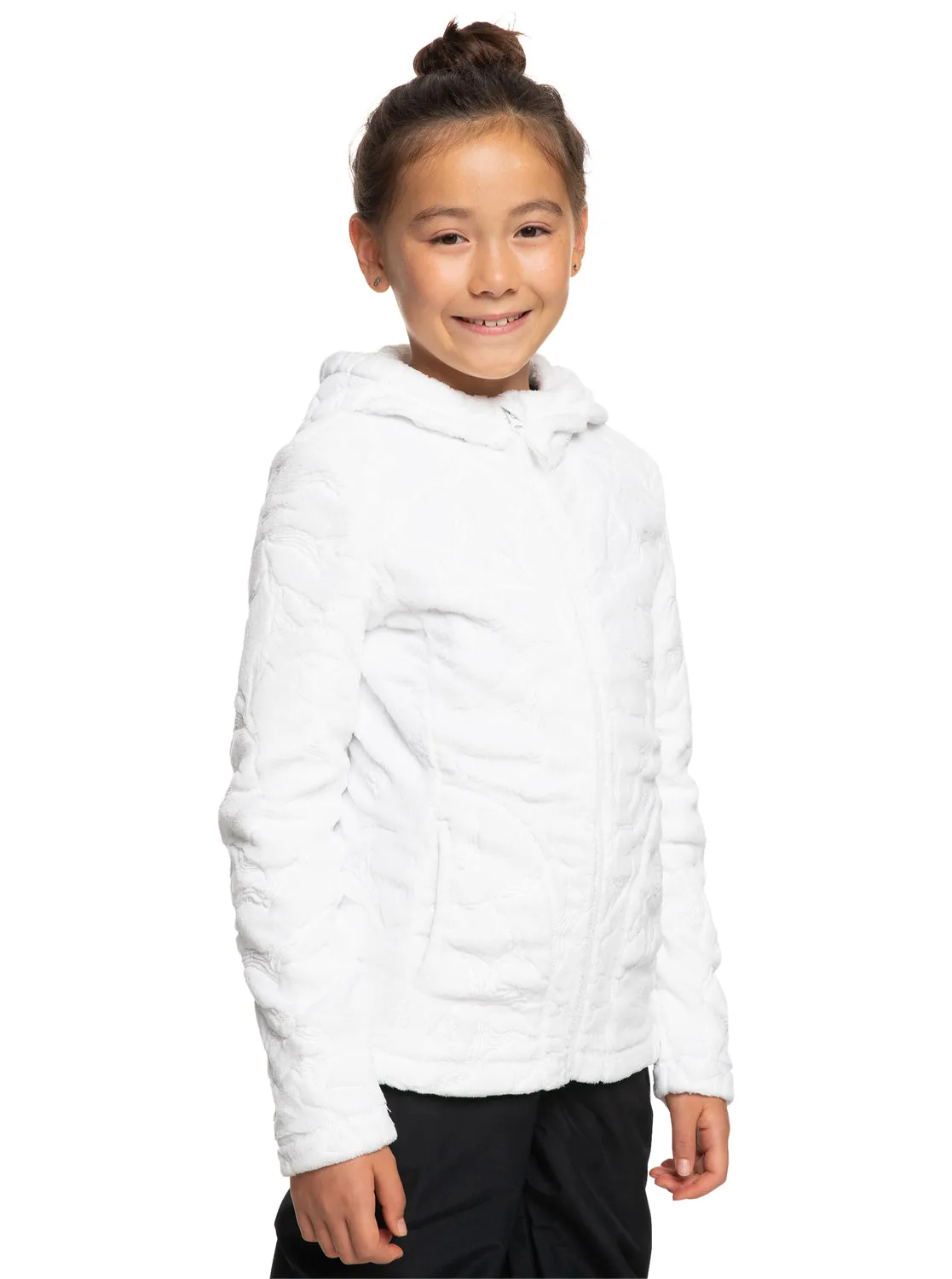 Girls 4-16 Igloo Technical Hooded Fleece - Bright White