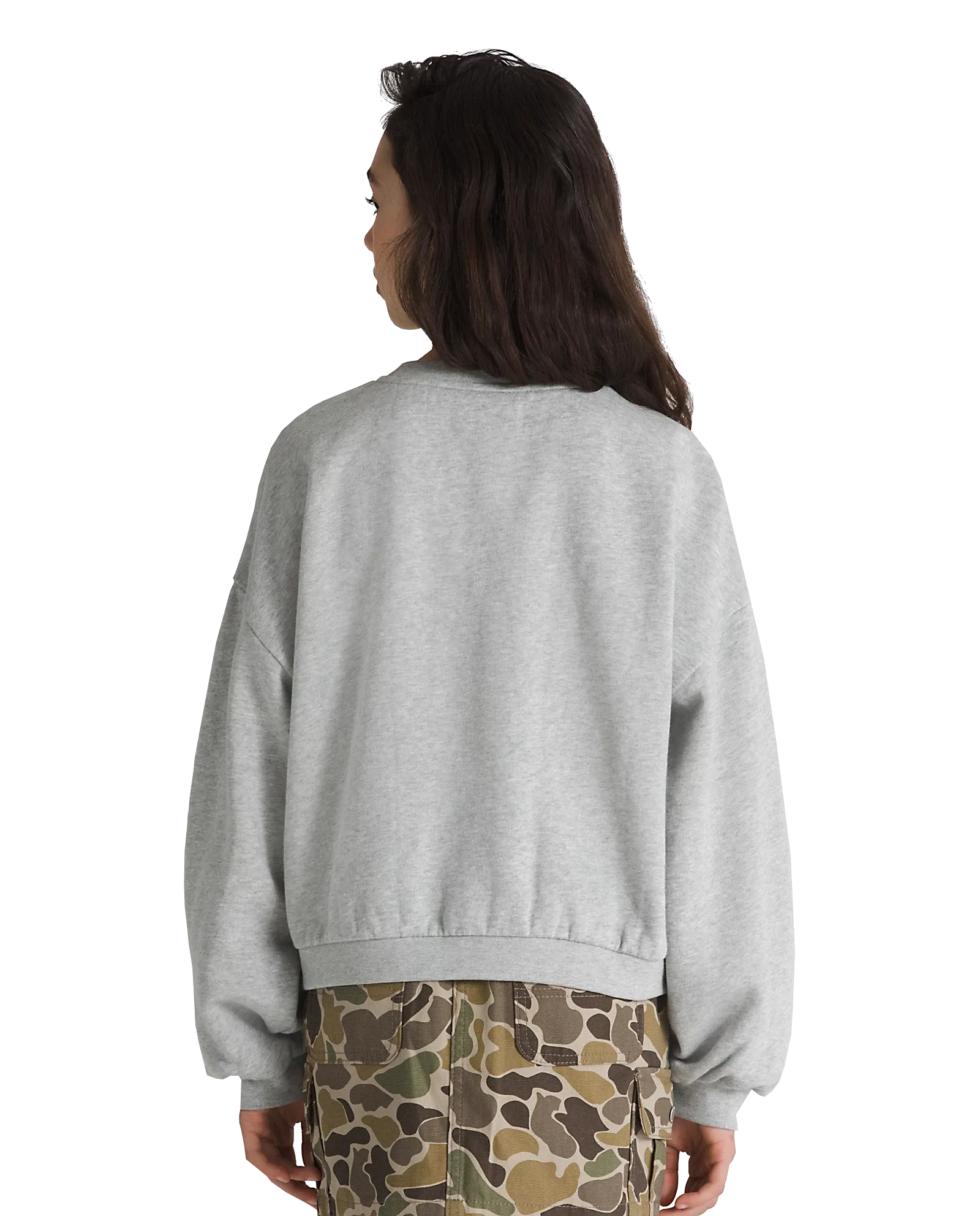 Girls Stadium Loose Sweatshirt in Cement Heather