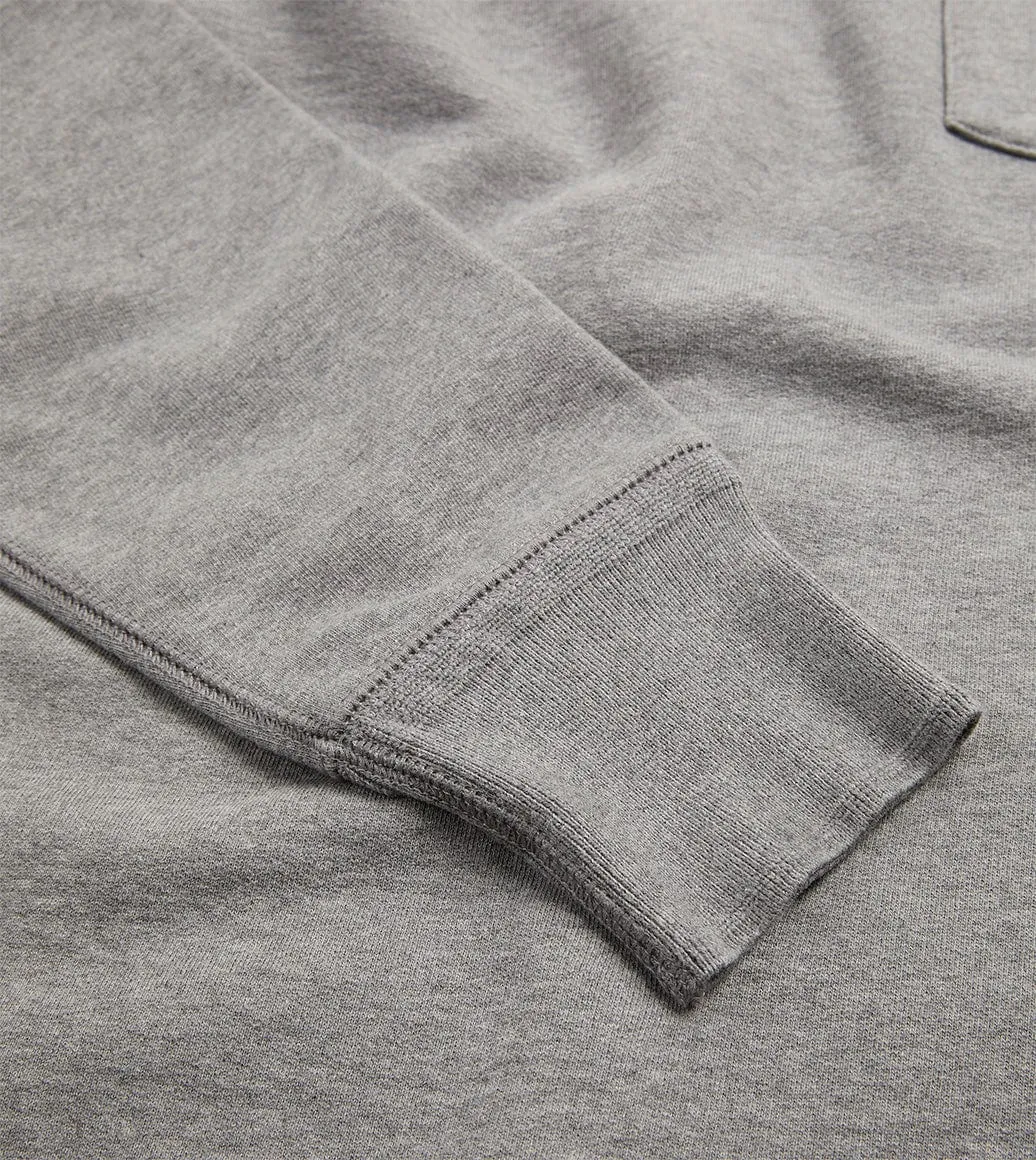 Grey Cotton Long-Sleeve Hiking Sweatshirt