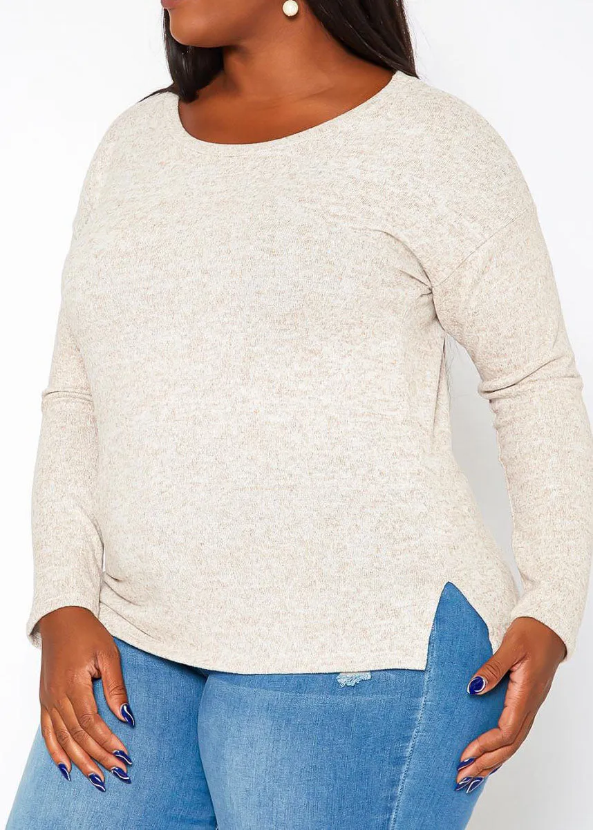 HI Curvy Plus Size Women's Long Sleeve Sweatshirts