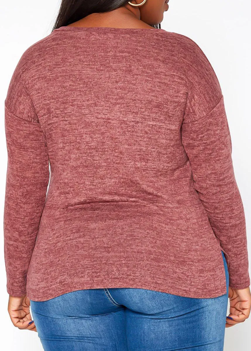 HI Curvy Plus Size Women's Long Sleeve Sweatshirts