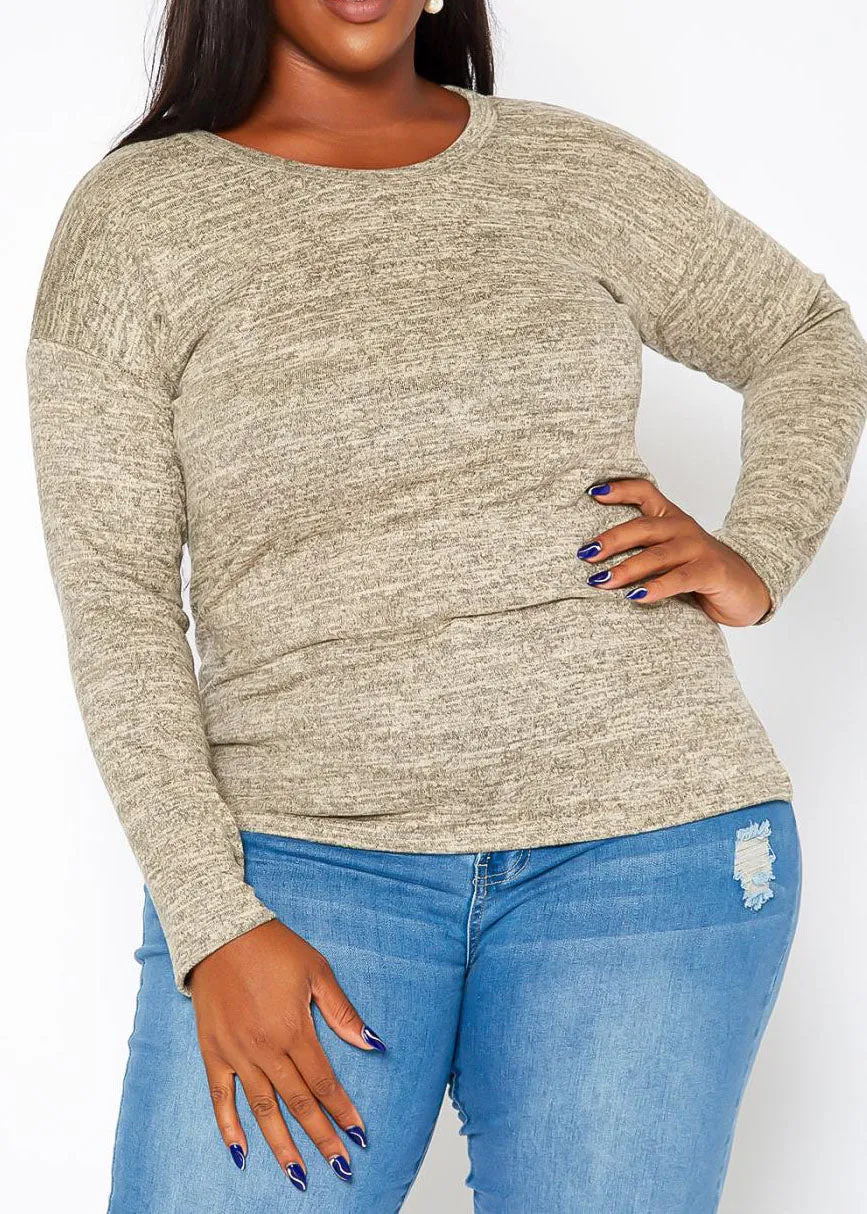 HI Curvy Plus Size Women's Long Sleeve Sweatshirts