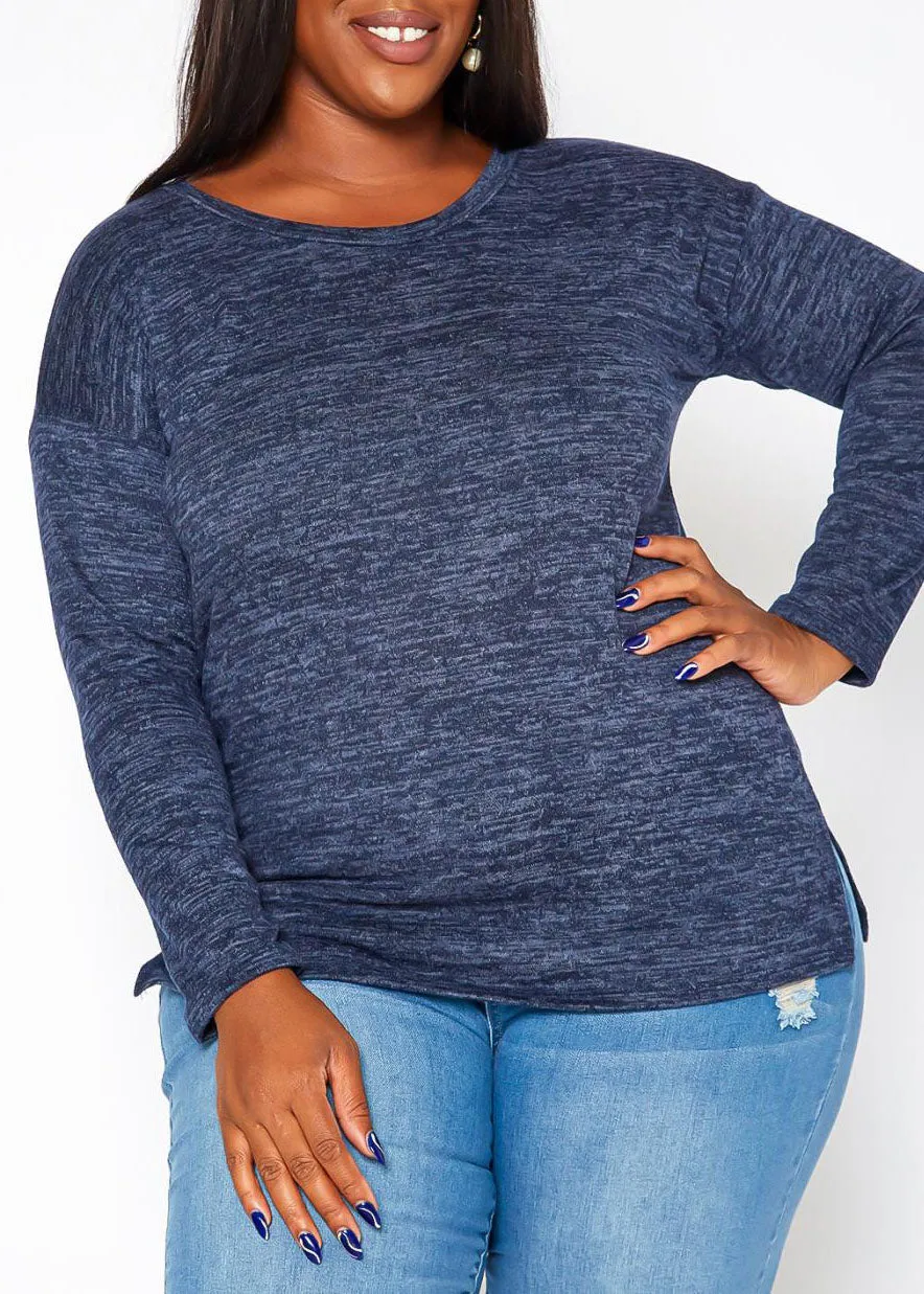 HI Curvy Plus Size Women's Long Sleeve Sweatshirts