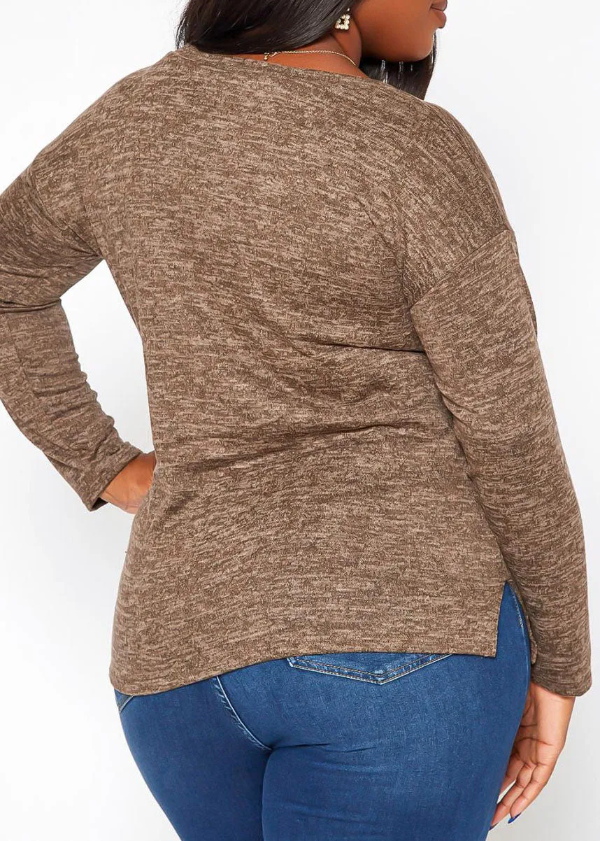 HI Curvy Plus Size Women's Long Sleeve Sweatshirts