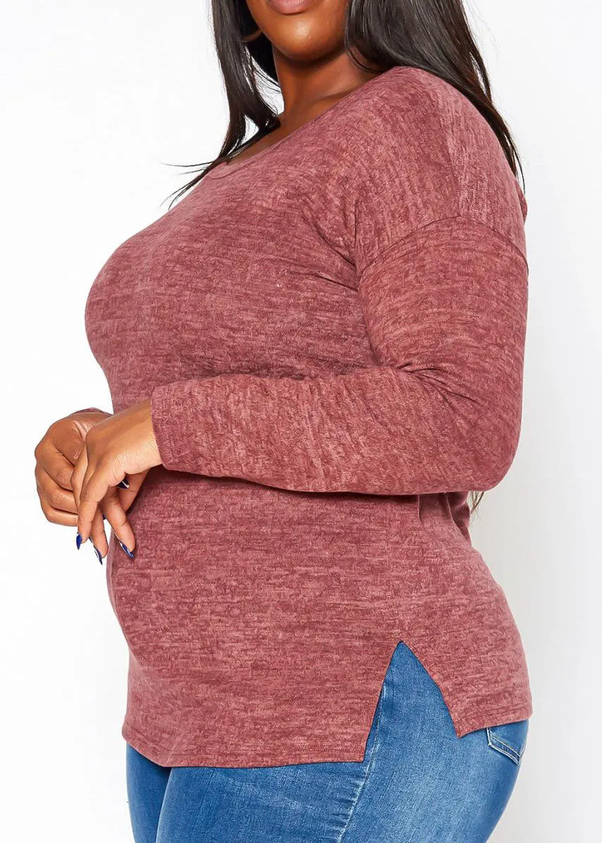 HI Curvy Plus Size Women's Long Sleeve Sweatshirts