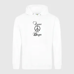 Hoodie - Love Peace and Yoga -