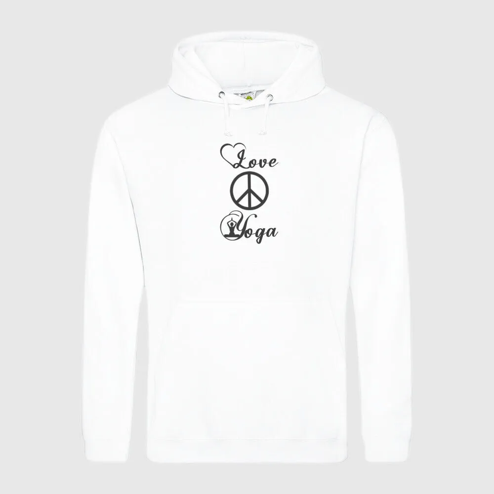 Hoodie - Love Peace and Yoga -