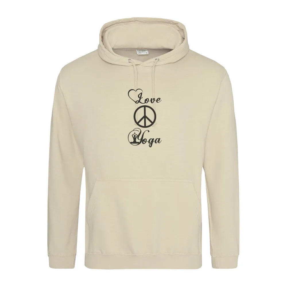 Hoodie - Love Peace and Yoga -