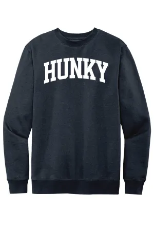 Hunky Collegiate - Fleece Crewneck Sweatshirt