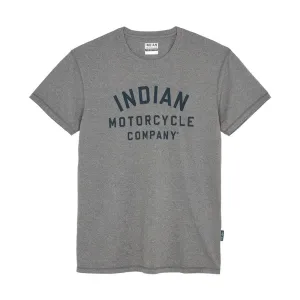 Indian Motorcycle Athlete Logo Print T-Shirt Gray