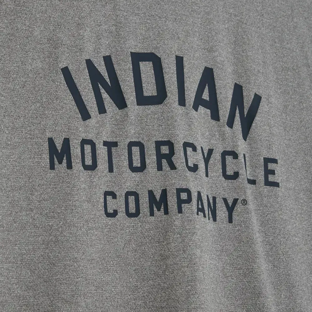 Indian Motorcycle Athlete Logo Print T-Shirt Gray