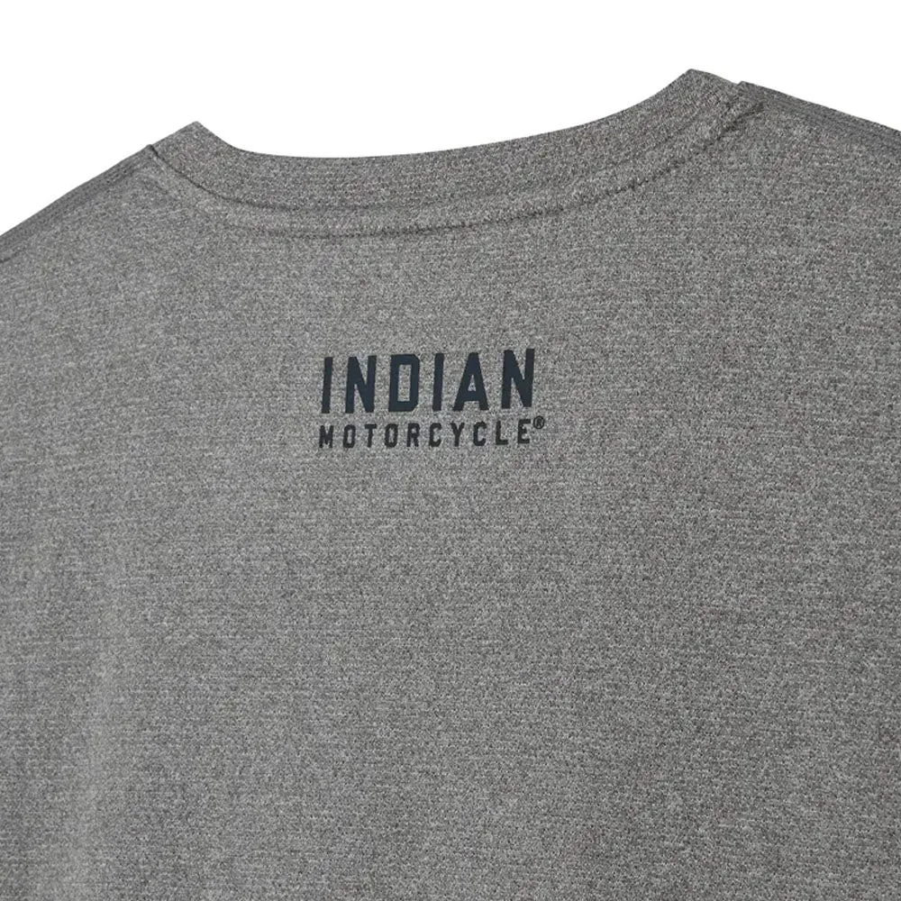 Indian Motorcycle Athlete Logo Print T-Shirt Gray