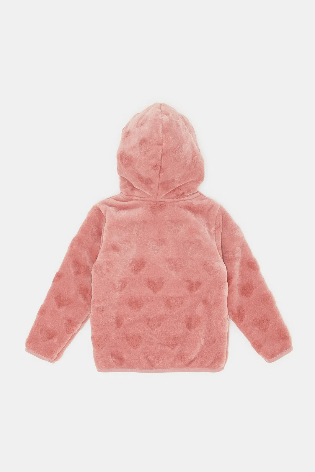 Infant Girls Pink Hooded Sweatshirt